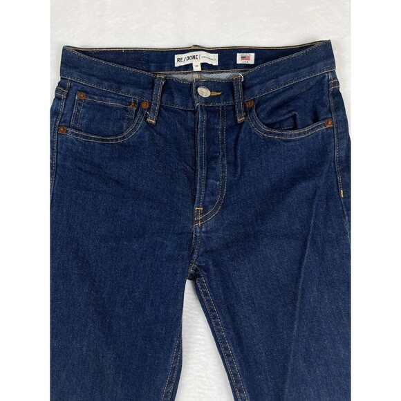 Re/Done Jeans Womens Size 25 Originals Denim Straight Skinny Raw Hem USA - Picture 2 of 12